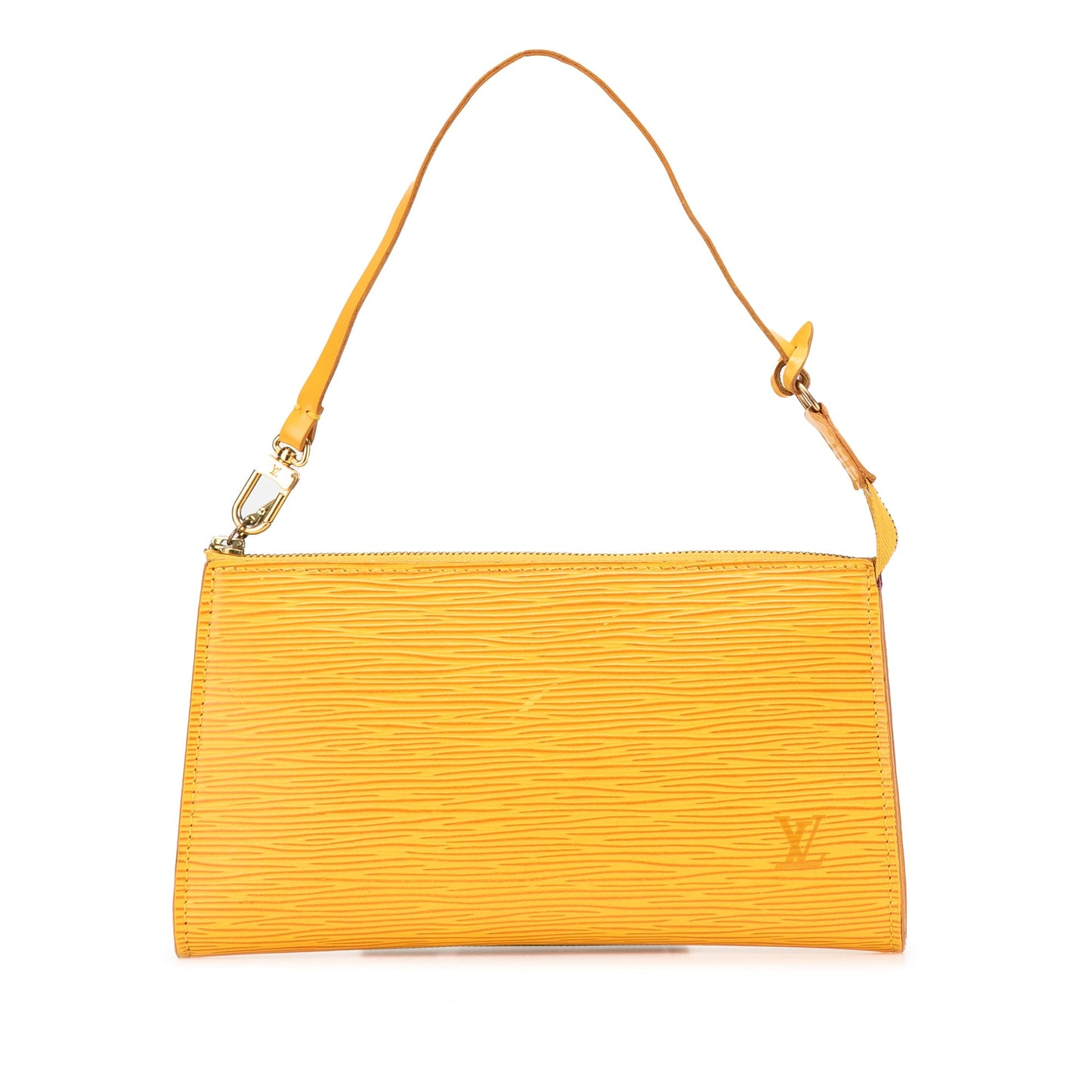 Louis Vuitton Pochette Accessoires Epi giallo Tassil 1995 vintage autentica pre-loved Etoilux
