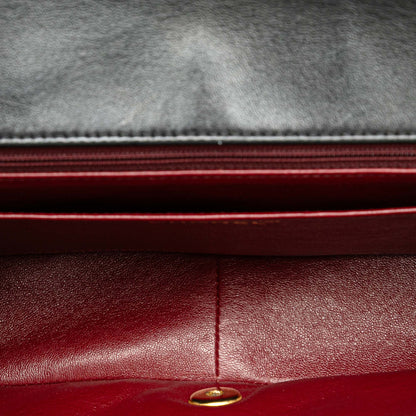 Chanel Diana Flap Medium in pelle di agnello nera – Vintage 1991/1994