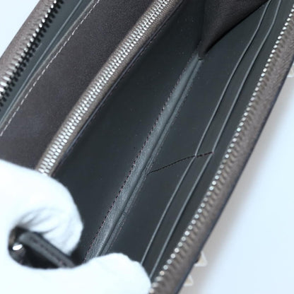 Fendi – Portafoglio Lungo Monster Eyes in Pelle Grigia – Condizioni Eccellenti (Rank SA)