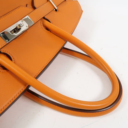 Hermès – Birkin 35 – Swift Leather Orange 93 – Palladium Hardware – Stamp N