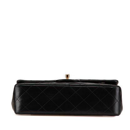 Chanel Classic Double Flap Small – Pelle di agnello nera – Serie 1 (1989–1991)