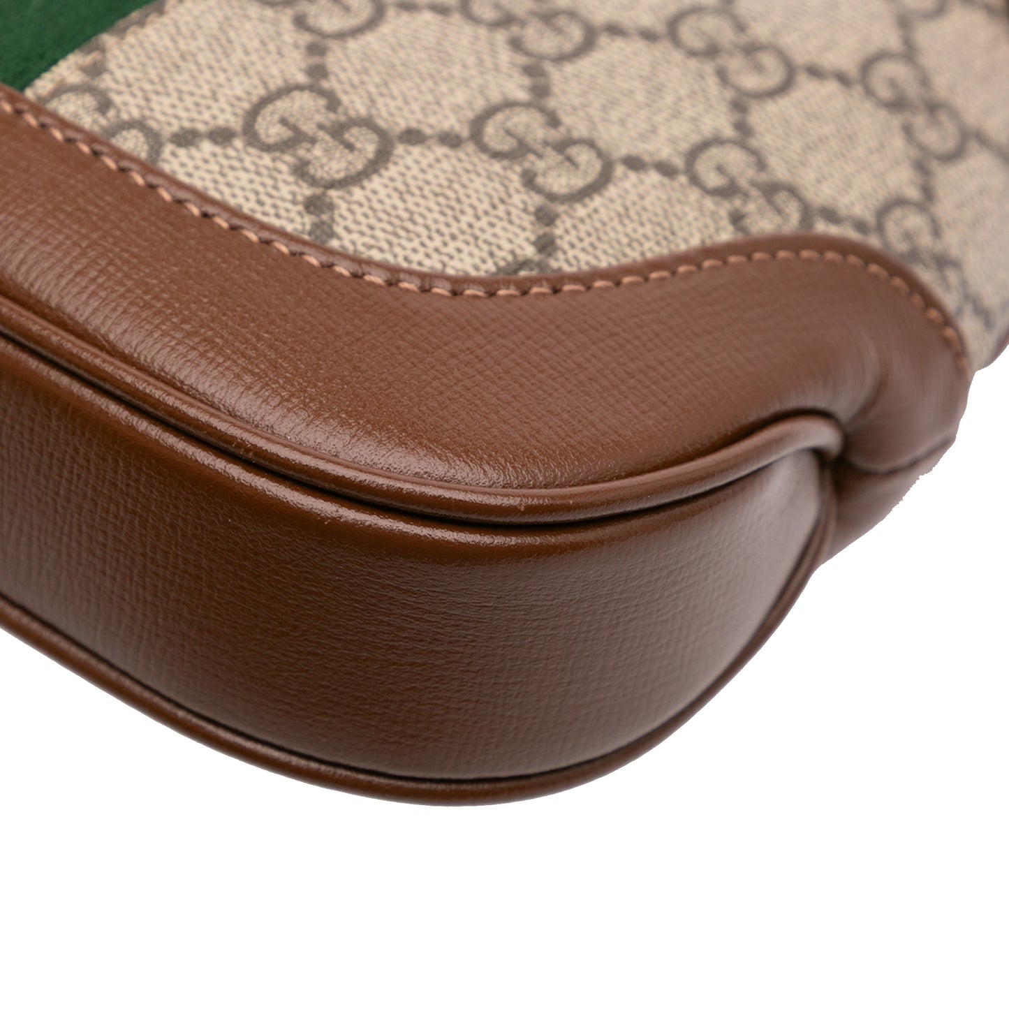 Gucci – Jackie 1961 Mini in tela GG Supreme con finiture in pelle – Marrone – 13 x 19 x 3 cm