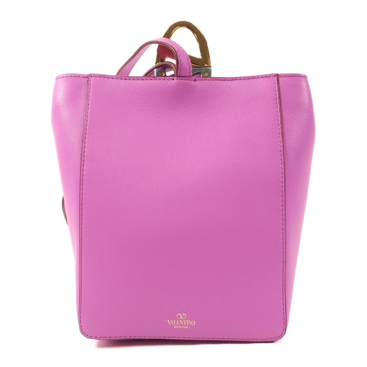 Valentino Garavani VLogo Signature Small Shopping Bag – Vitello Liscio Viola Orchidea – 14 cm