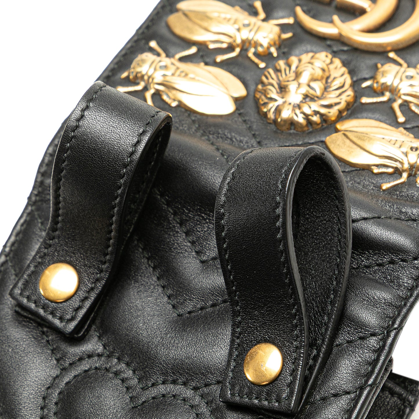 Gucci – Mini Belt Bag in pelle trapuntata con borchie – Nero – 2016/2025
