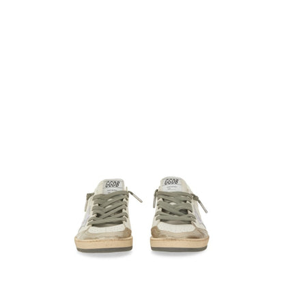 Golden Goose – Ball Star Sneaker in Pelle Bianca con Stella Lilla e Dettagli Retro – Donna – FW25