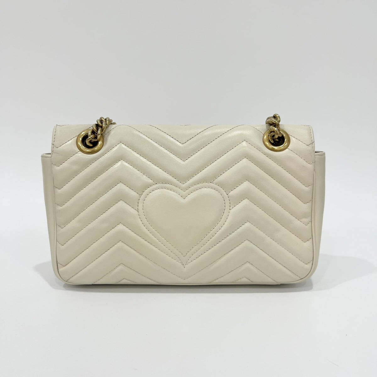 Gucci GG Marmont Small – Vernice bianca