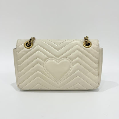 Gucci GG Marmont Small – Vernice bianca