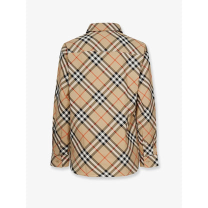 Burberry Camicia in Cotone Motivo Check Beige – Nuova con Cartellino
