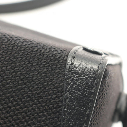 GUCCI Horsebit 1955 Jumbo GG Shoulder Bag in Canvas e Pelle Nera
