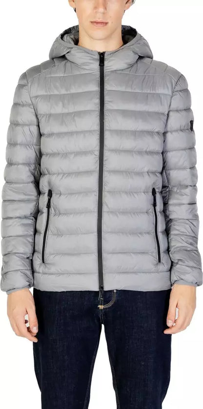 Gianni Lupo – Piumino trapuntato grigio con cappuccio – AI24