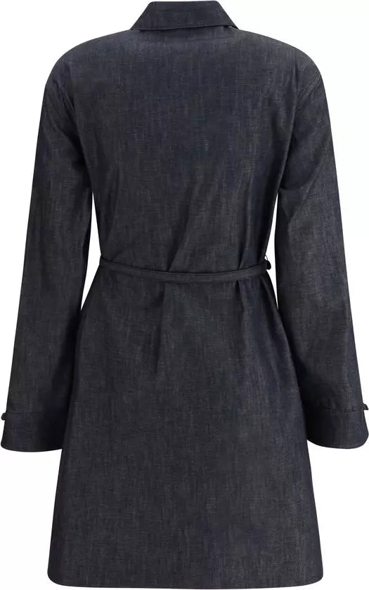 Fendi – Abito chemisier corto in chambray di cotone