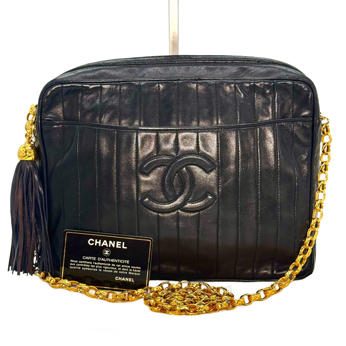 Chanel Mademoiselle Camera Bag – Agnello con logo CC