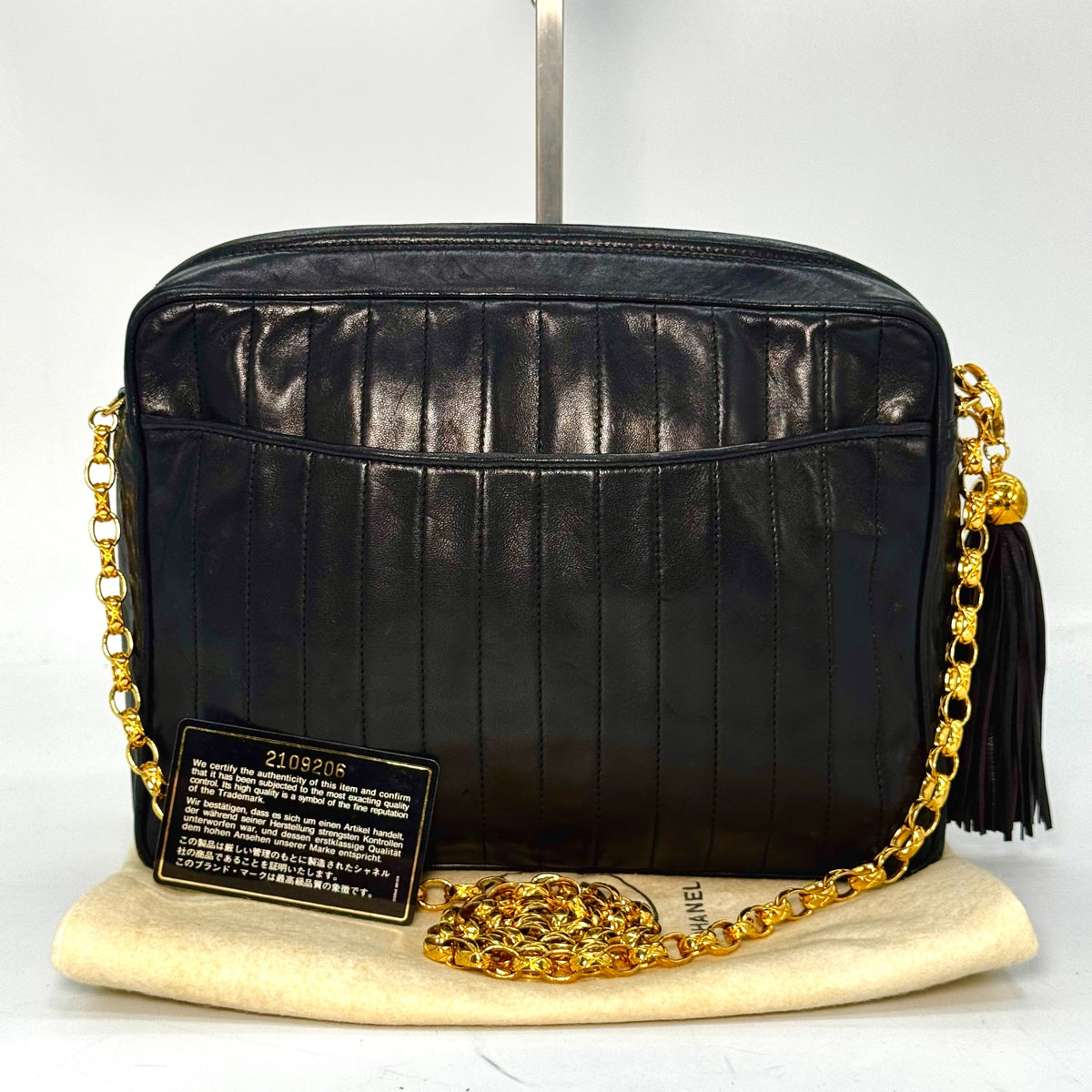 Chanel Mademoiselle Camera Bag – Agnello con logo CC