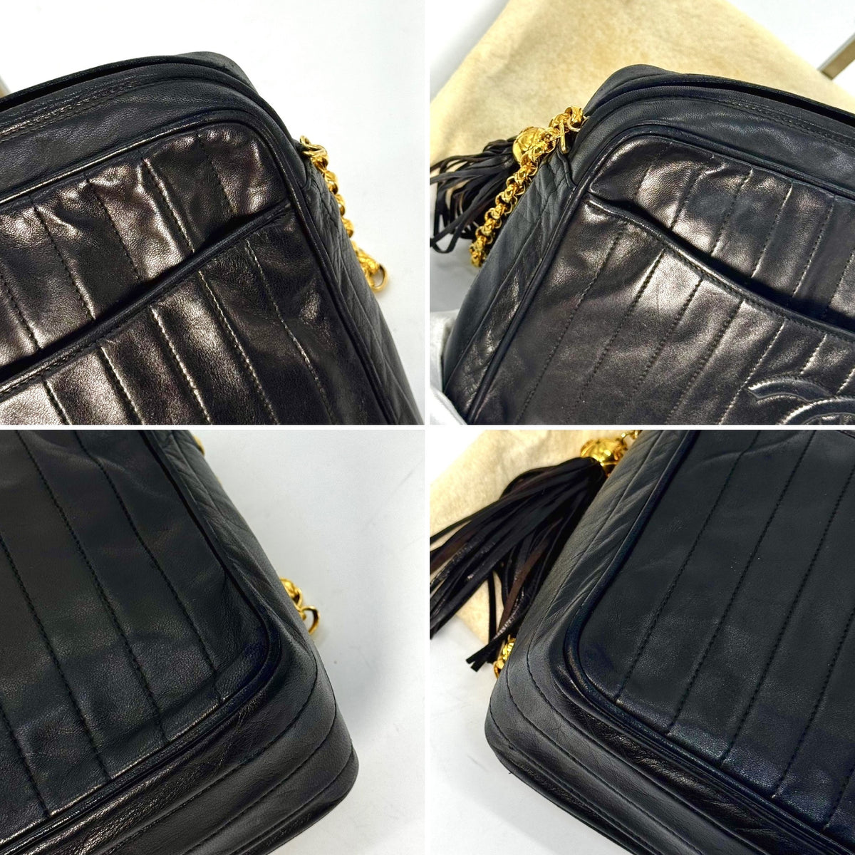 Chanel Mademoiselle Camera Bag – Agnello con logo CC