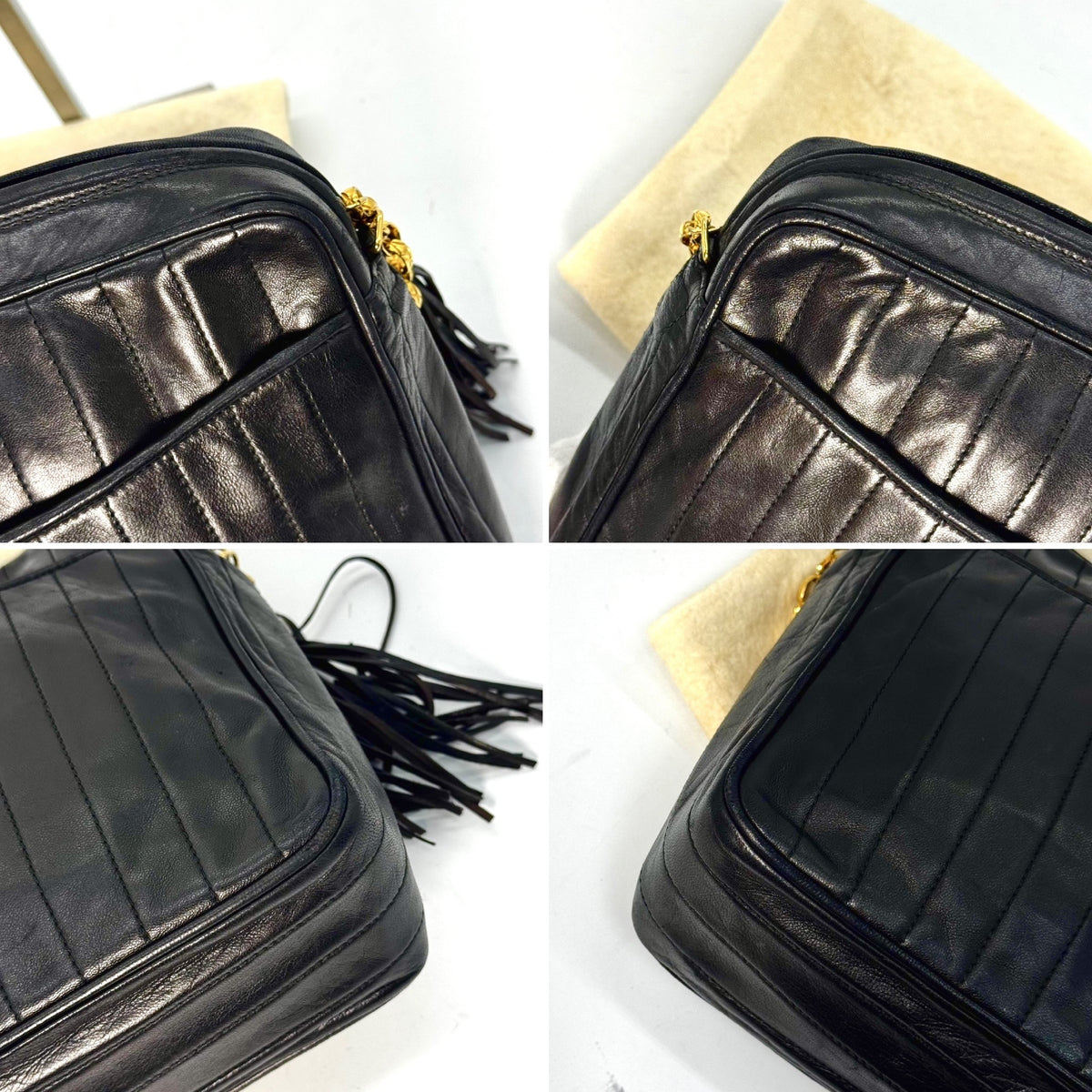 Chanel Mademoiselle Camera Bag – Agnello con logo CC