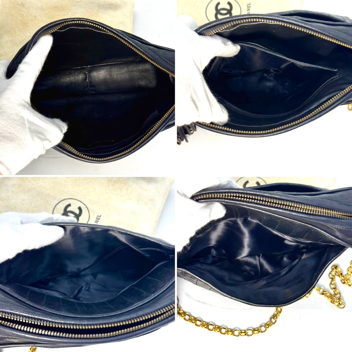 Chanel Mademoiselle Camera Bag – Agnello con logo CC
