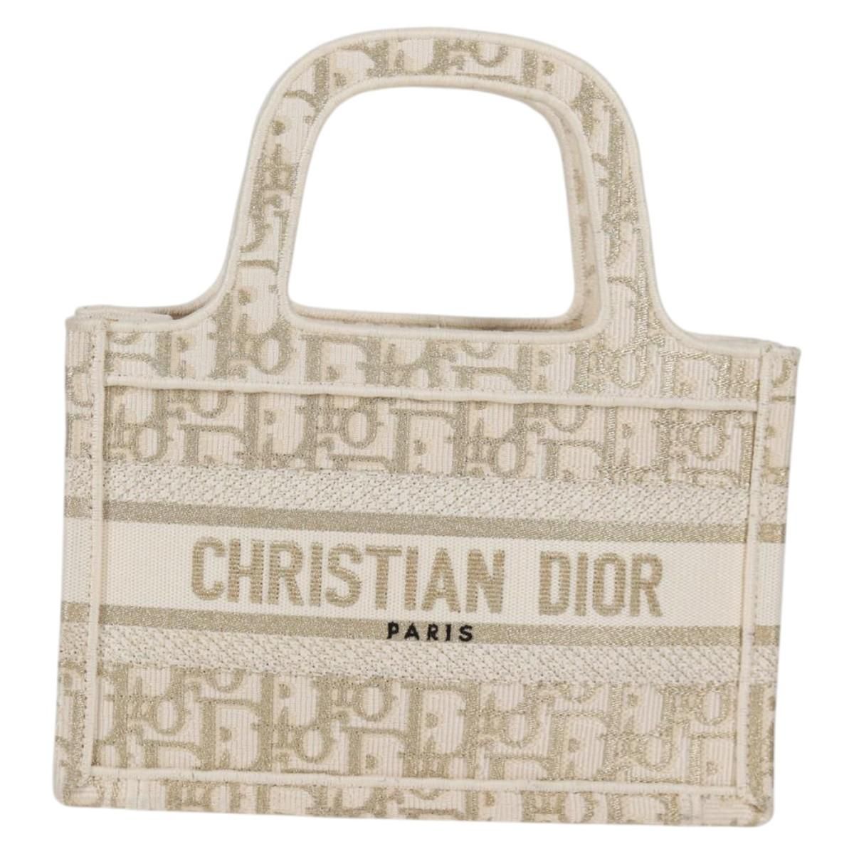 Christian Dior Book Tote Mini – Tela Trotter Beige – Made in Italy