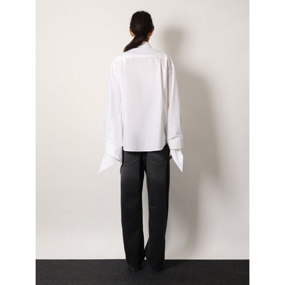 Balenciaga – Camicia Oversize in Cotone con Dettagli Annodati