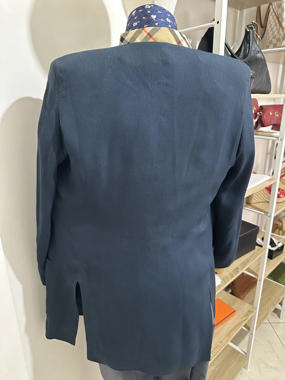 Missoni Donna Giacca Blazer Longline Blu Petrolio Made in Italy