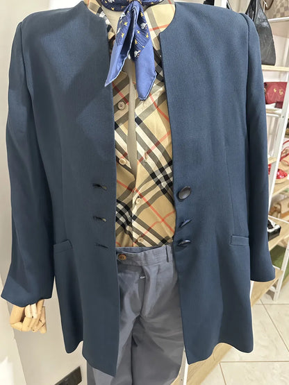 Missoni Donna Giacca Blazer Longline Blu Petrolio Made in Italy
