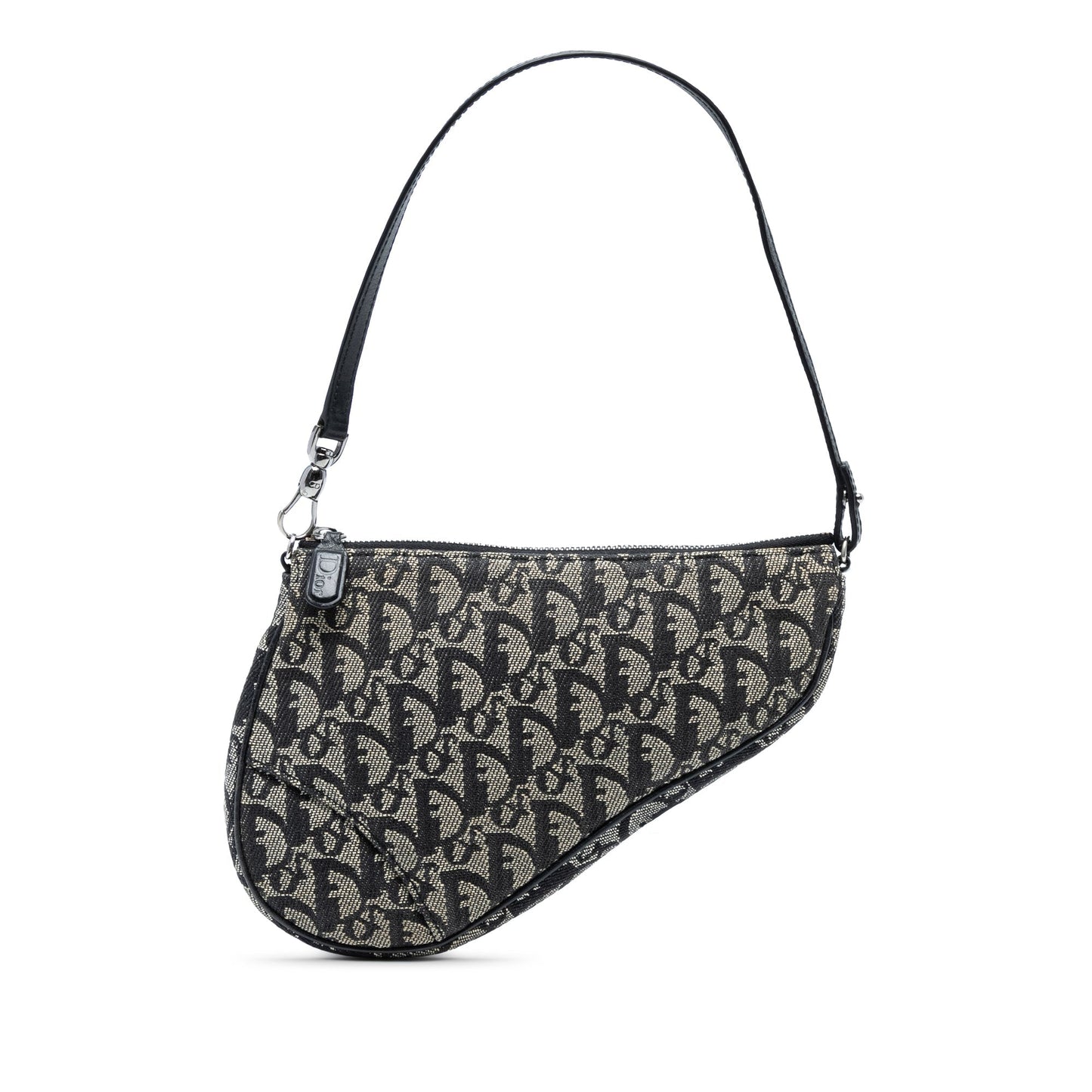 Dior Mini Saddle Pochette in tela Diorissimo – Nero (2002) - Etoilux