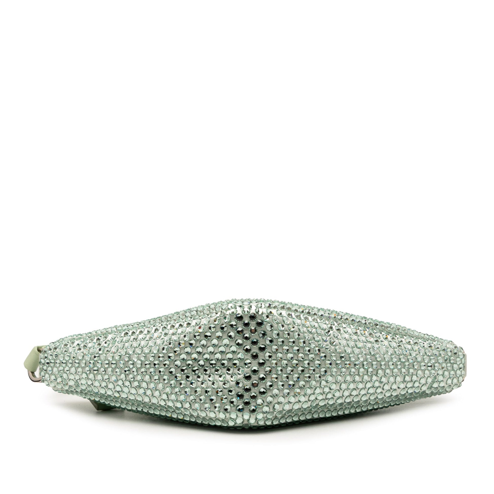 Prada Crystal Mini Triangle Bag Raso Verde Menta – 16 cm - Etoilux