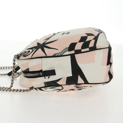Chanel La Pausa Bay Camera Bag Tela Stampata Rosa/Avorio – 28 cm - Etoilux