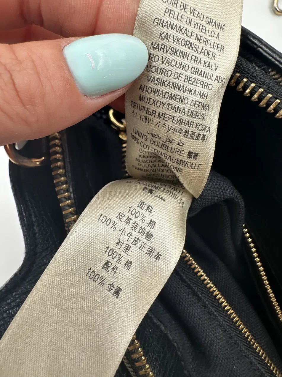 Burberry Orchard Small House Check e Pelle Nera – 27 cm - Etoilux