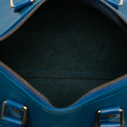 Louis Vuitton Speedy 25 Epi – Pelle Epi Blu Toledo | Vintage 1994 | Made in France - Etoilux