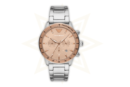 Armani Orologio in acciaio inossidabile argento - Etoilux