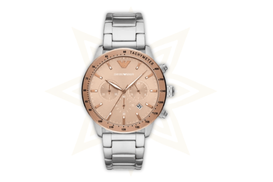 Armani Orologio in acciaio inossidabile argento - Etoilux