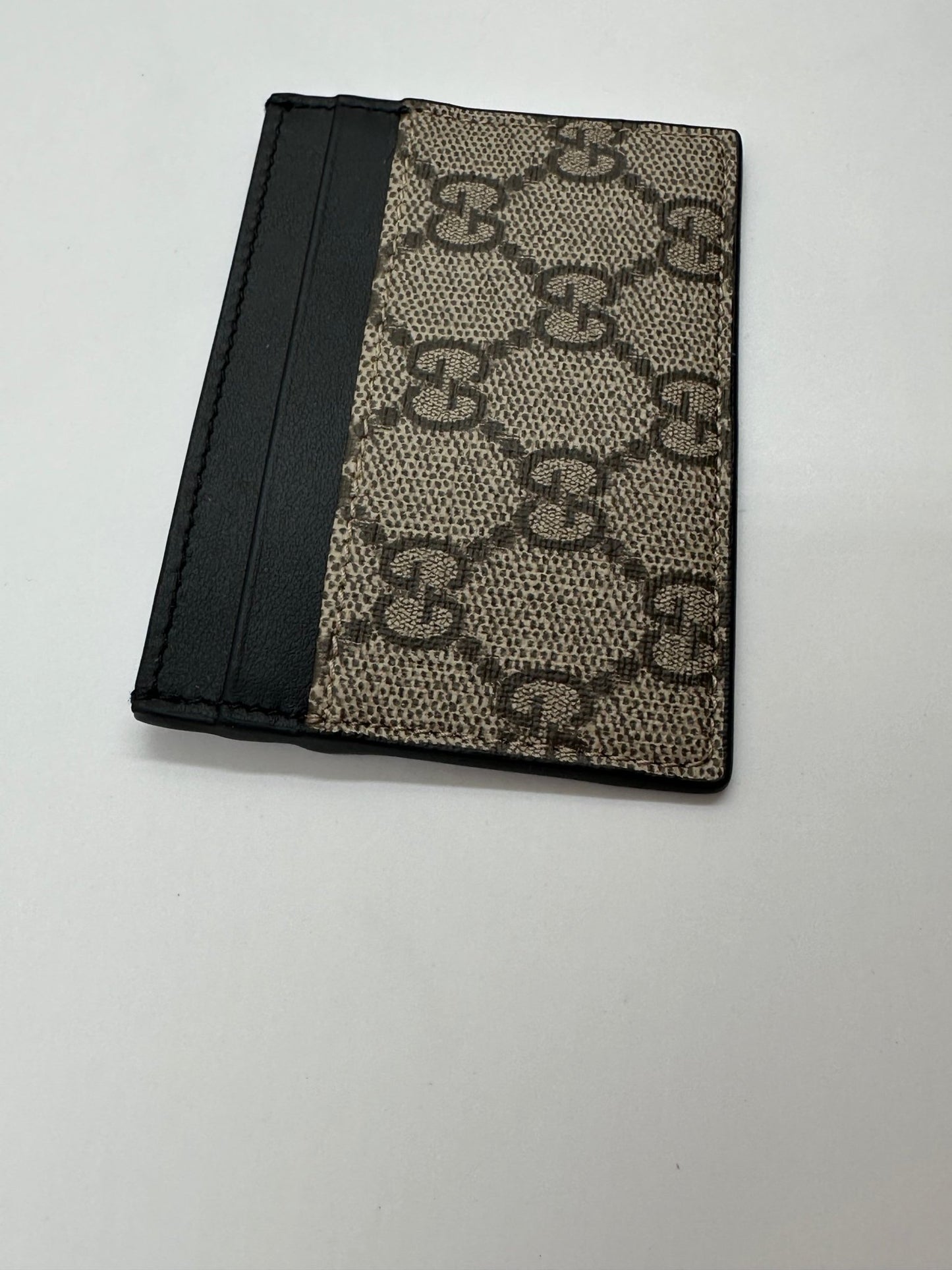 Gucci Card Case GG Supreme Tela Rivestita Nera — Porta Carte - Etoilux