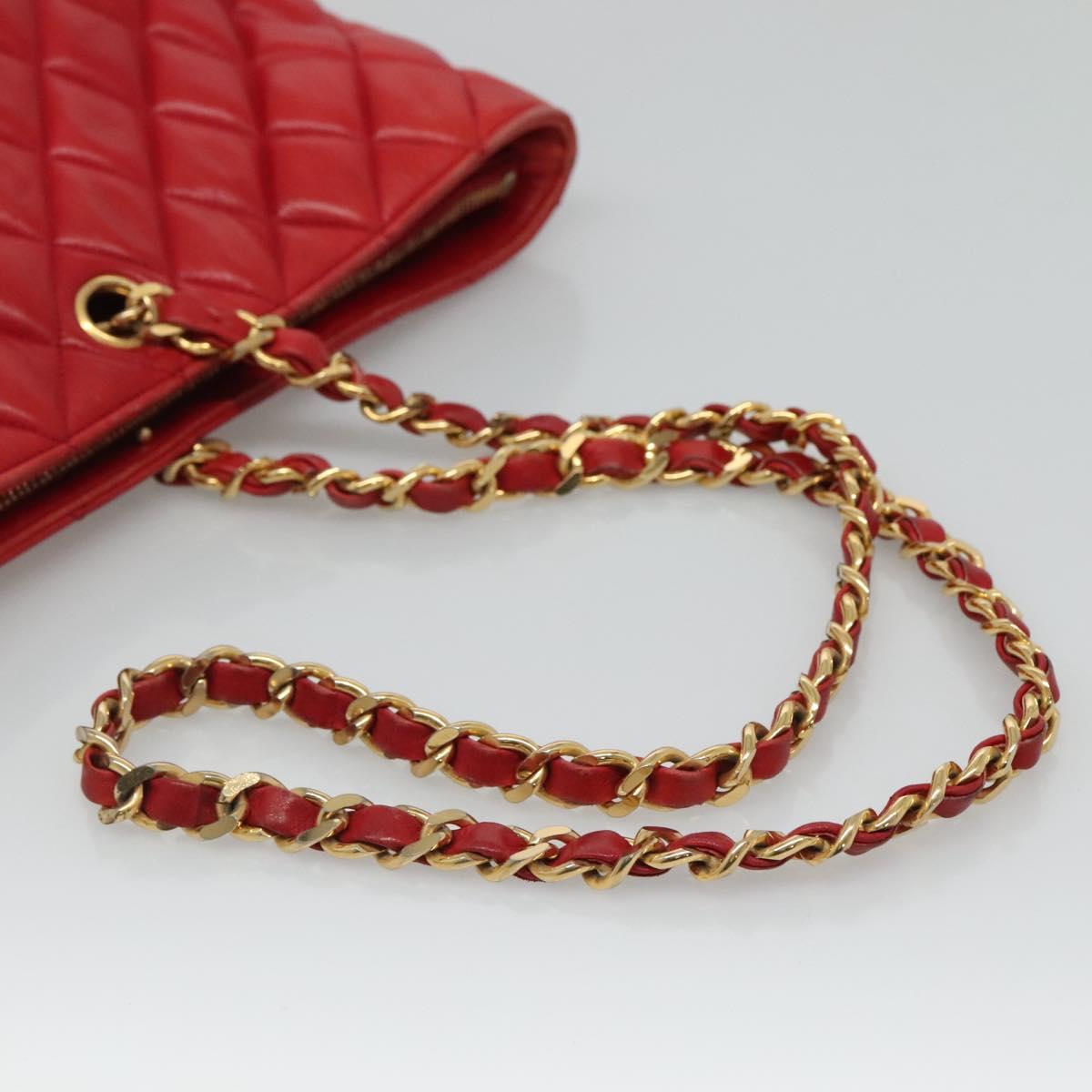 Chanel Vintage Tote Matelassé Agnello Rosso CC Charm Gold – Inizio Anni '80 yd36p7fozl - Etoilux