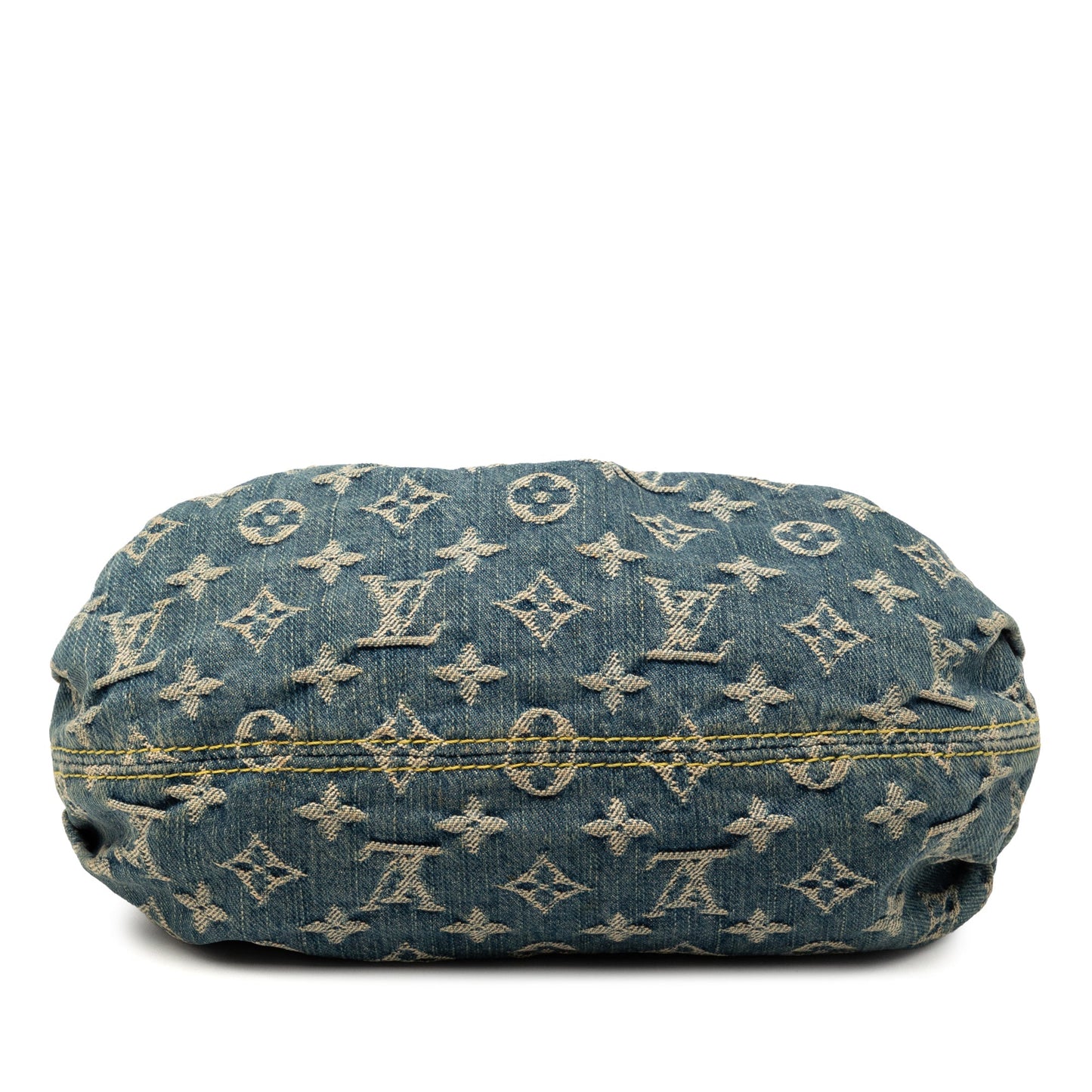 Louis Vuitton Pleaty Monogram Denim Blue 2005 – 24 cm - Etoilux