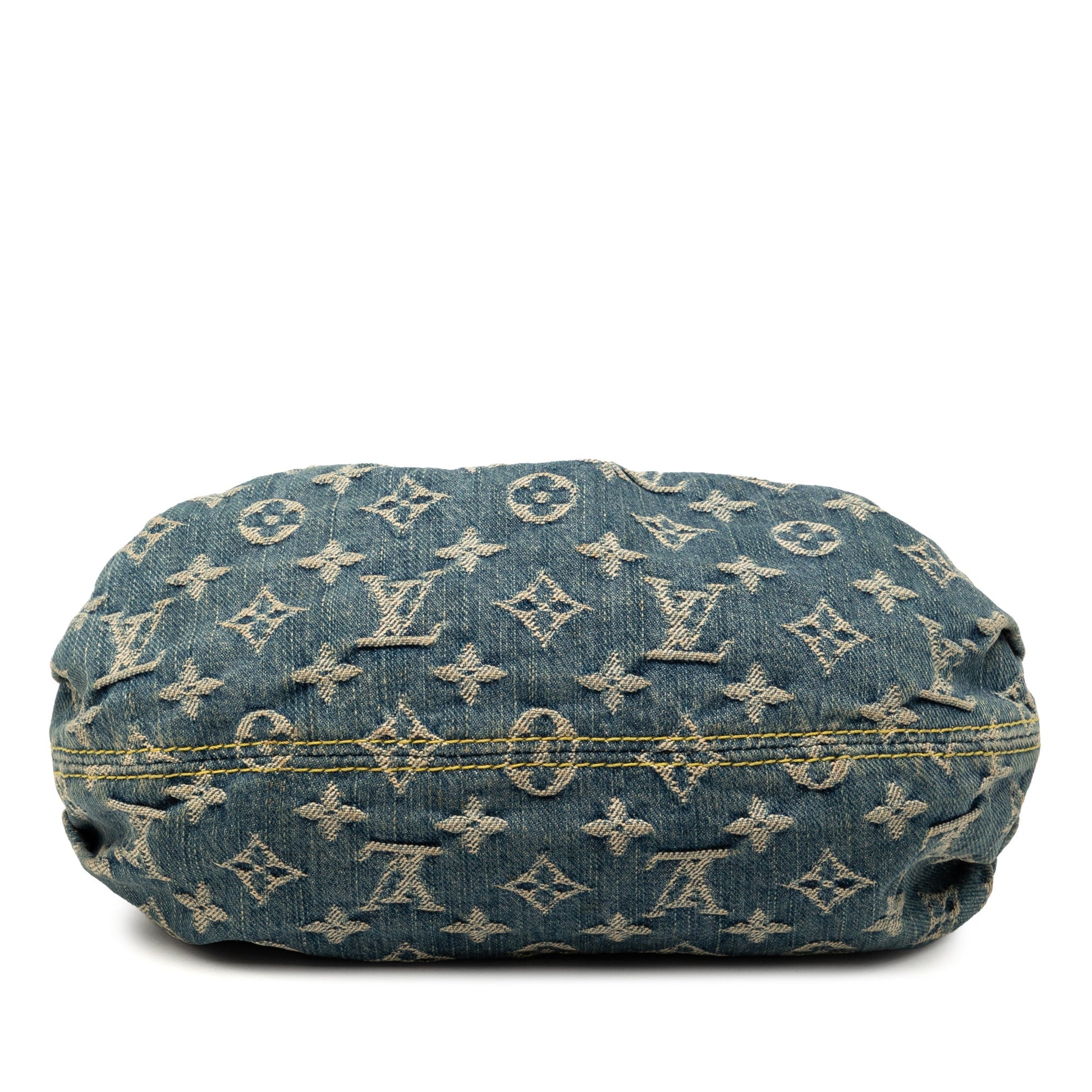 Louis Vuitton Pleaty Monogram Denim Blue 2005 – 24 cm - Etoilux