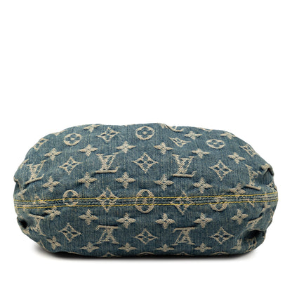 Louis Vuitton Pleaty Monogram Denim Blue 2005 – 24 cm - Etoilux