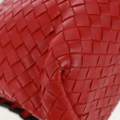 Bottega Veneta Glass Shoulder Bag Intrecciato Nappa Rosso/Nero – 28 cm - Etoilux