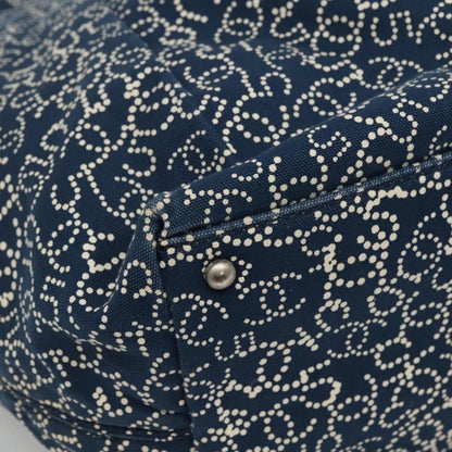 Chanel Vintage Tote Grande in Tela Stampata CC – Blu Navy - Etoilux