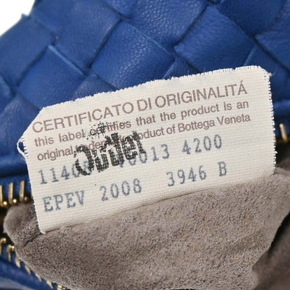 Bottega Veneta Intrecciato Nappa Cobalt Blue Hardware Dorato 2008 — Mini Hobo - Etoilux
