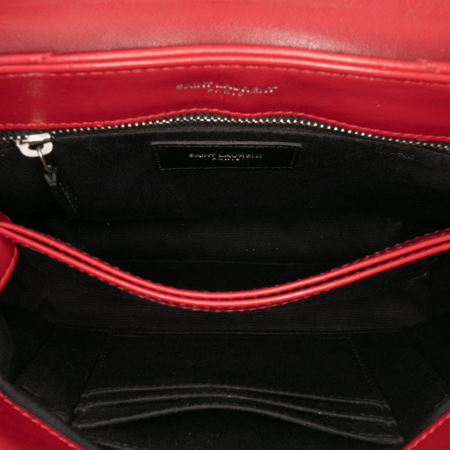 Saint Laurent – Loulou Small in Pelle Matelassé Rossa – 2018 - Etoilux