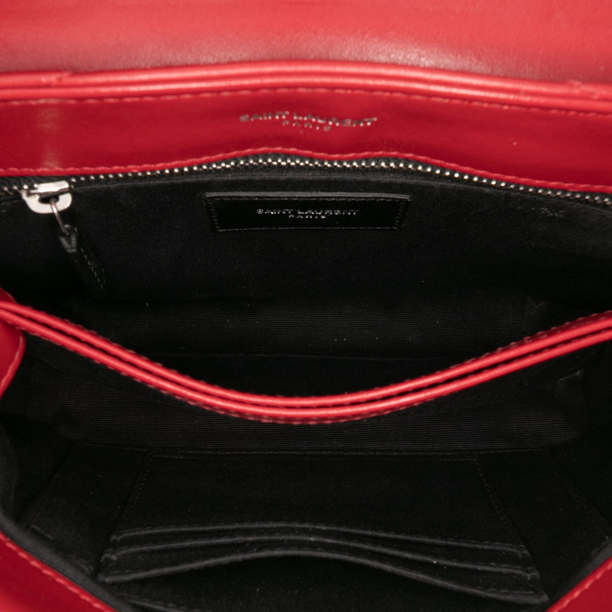 Saint Laurent – Loulou Small in Pelle Matelassé Rossa – 2018 - Etoilux