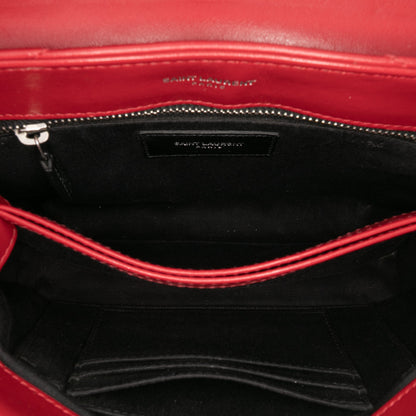 Saint Laurent – Loulou Small in Pelle Matelassé Rossa – 2018 - Etoilux