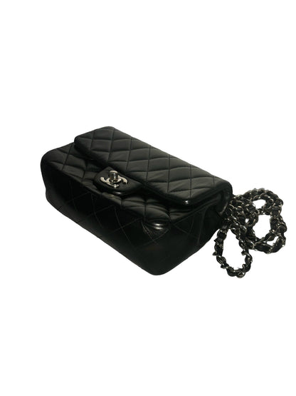 Chanel Classic Single Flap – Pelle trapuntata nera - Etoilux