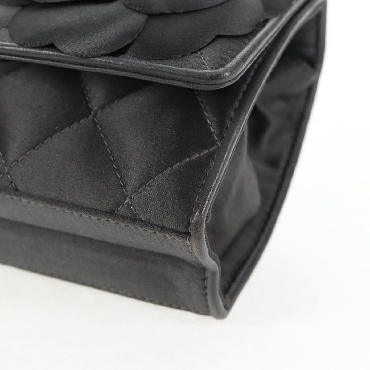 Chanel Mini Flap Bag Vintage Camellia Raso Nero – 15 cm - Etoilux