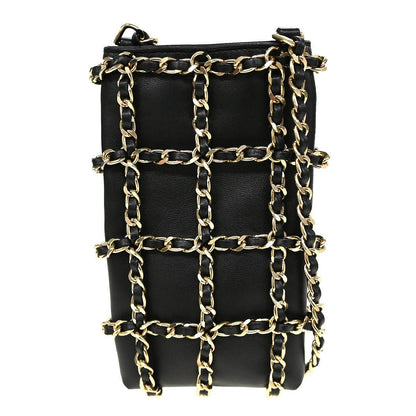 Chanel Tech Me Out Pochette con Catena Pelle di Agnello Nera – 17 cm - Etoilux