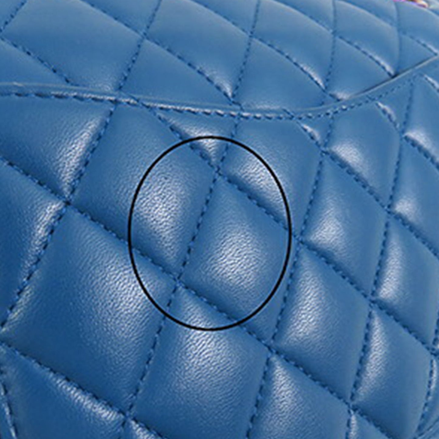 CHANEL Classic Double Flap Medium Lambskin Blue Rainbow Hardware - Etoilux