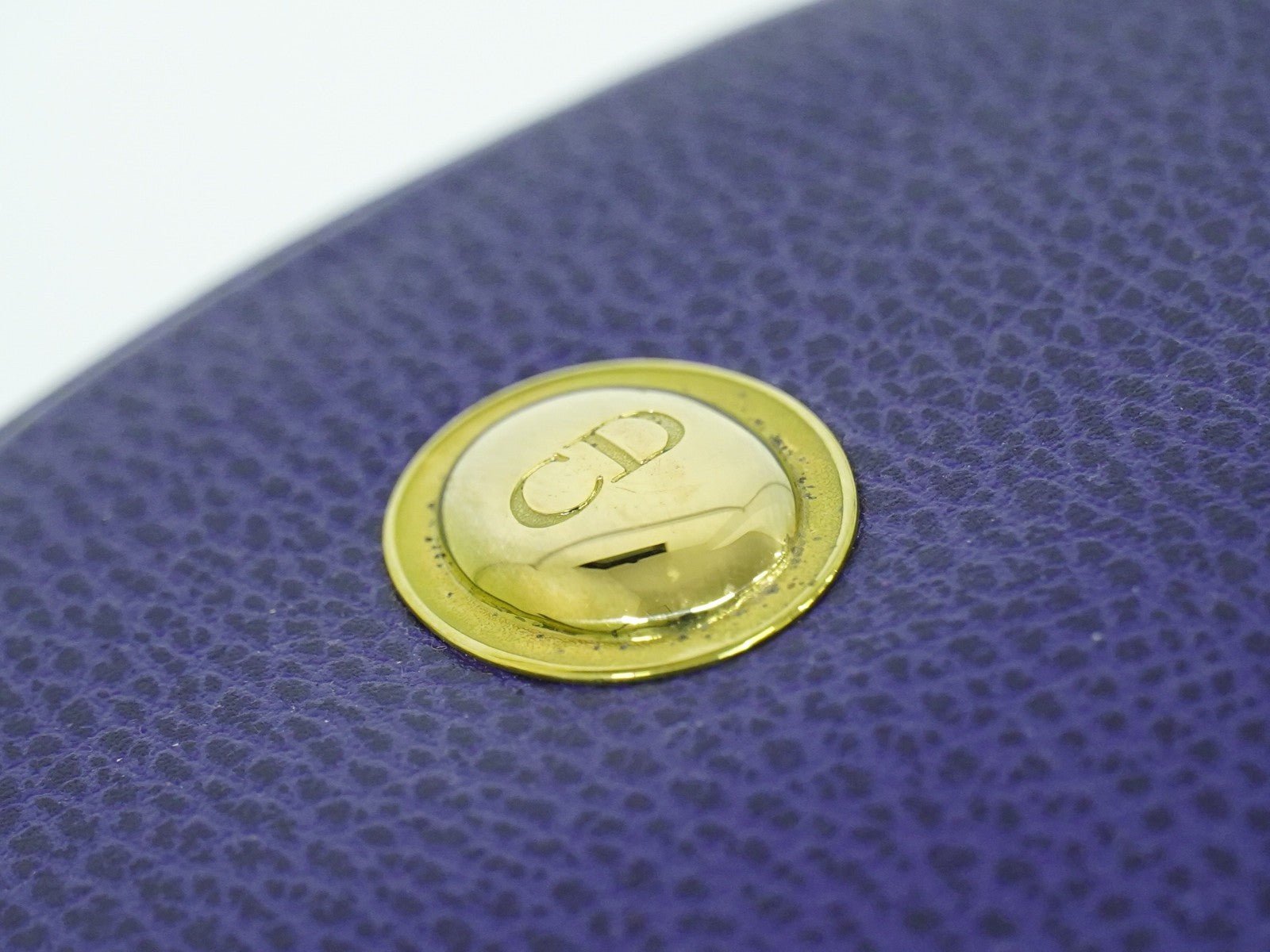 Christian Dior Vintage Zip Pochette in Pelle Blu - Etoilux