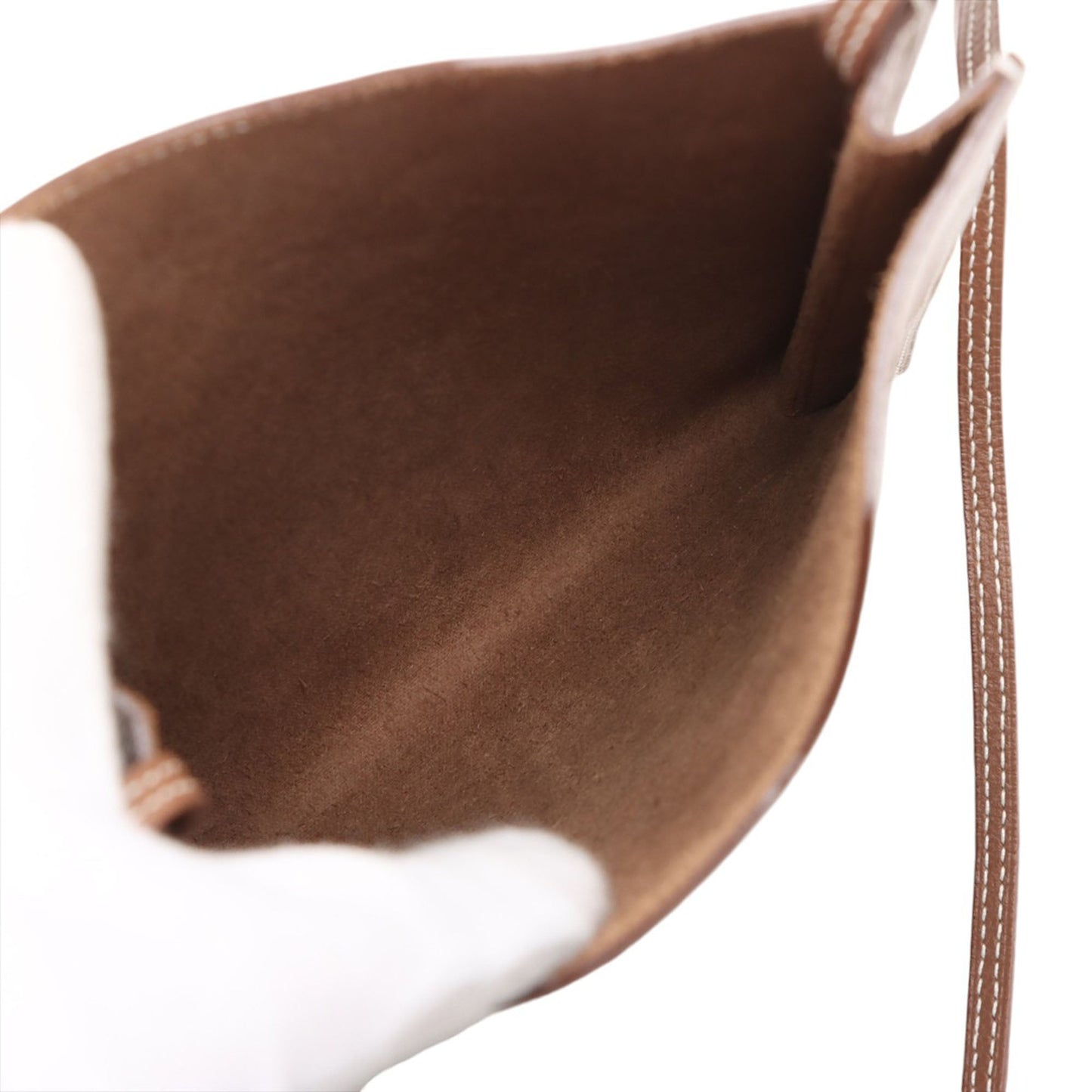 Hermès Onimaïtou Pochette Pelle di Vitello Marrone Naturale 2001 – 16 cm - Etoilux