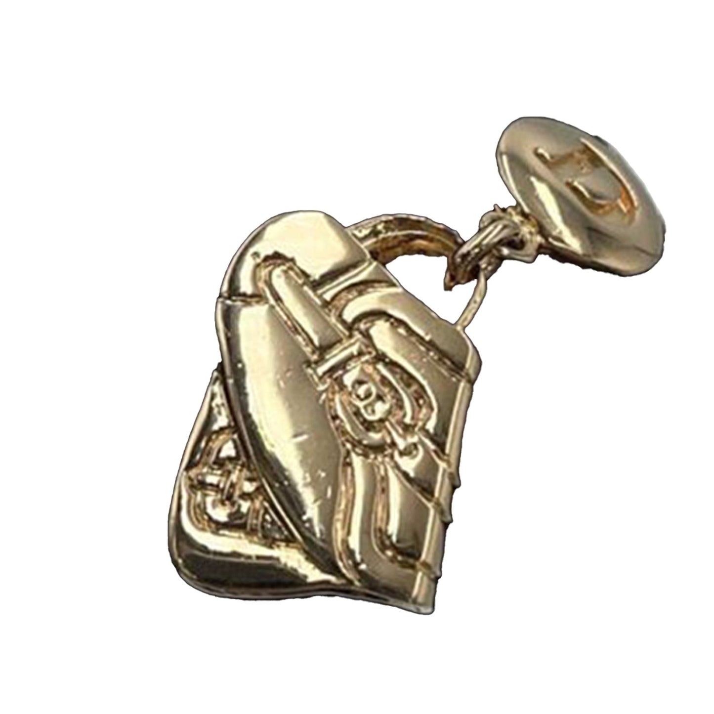 Dior — Orecchini pendenti placcati oro con charm borsa - Etoilux