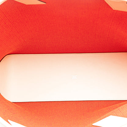 Hermès Cabas H en Biais 40 Toile H Arancione / Pelle Swift 2022 – 36 cm - Etoilux